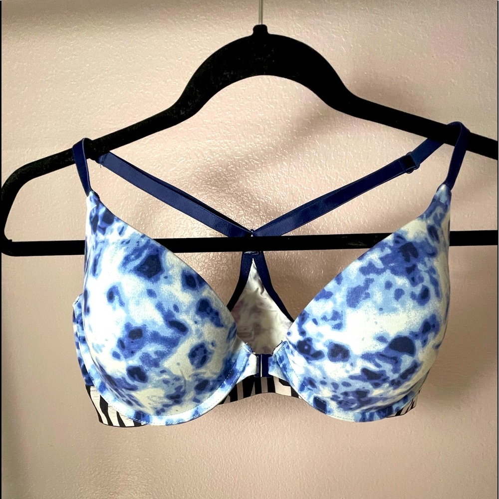 Pink Victoria’s Secret tie dye racer back push up bra 36 D